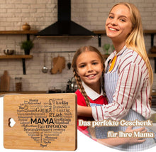 Mama Geschenk Bambus Schneidebrett für beste Mutter Freude