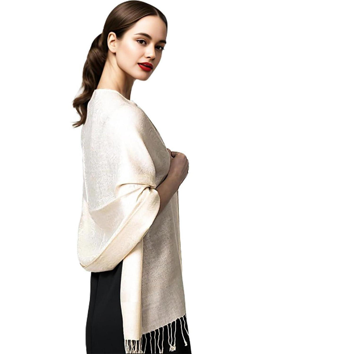 Pashmina Schal mit Blumenmuster, elegant & weich