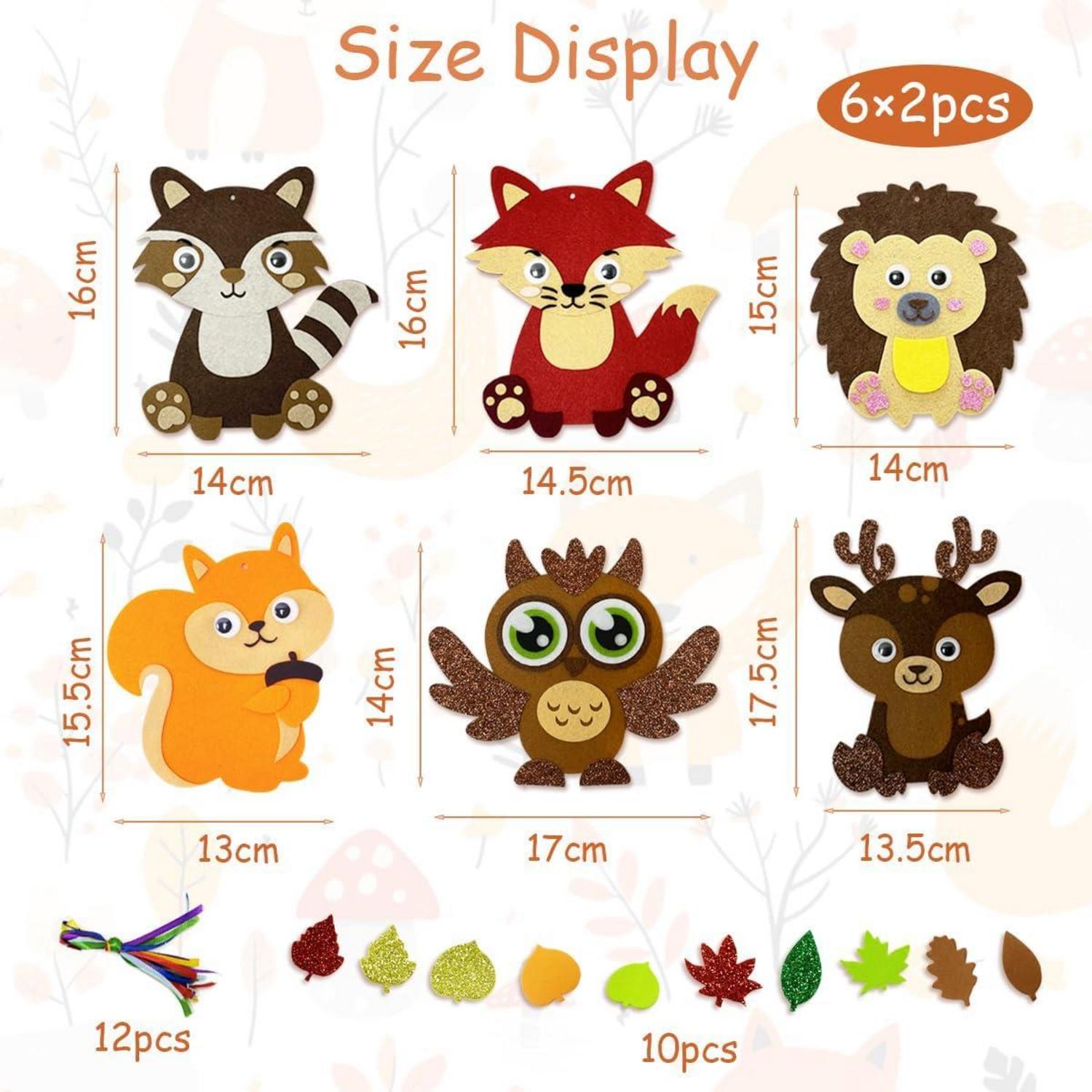 Luckeey 12 Herbst Tier Bastelset Kinder DIY Deko herbst