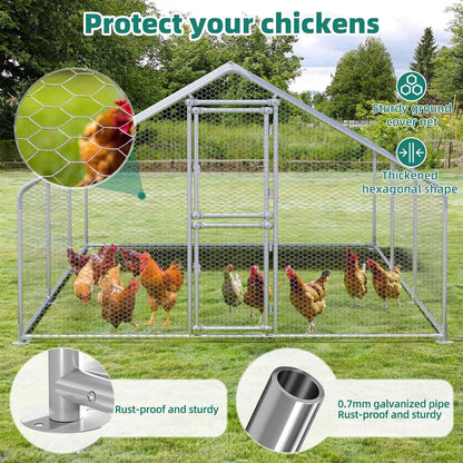 YITAHOME Hühnerstall Freilaufgehege mit Schloss für Hühner Kaninchen