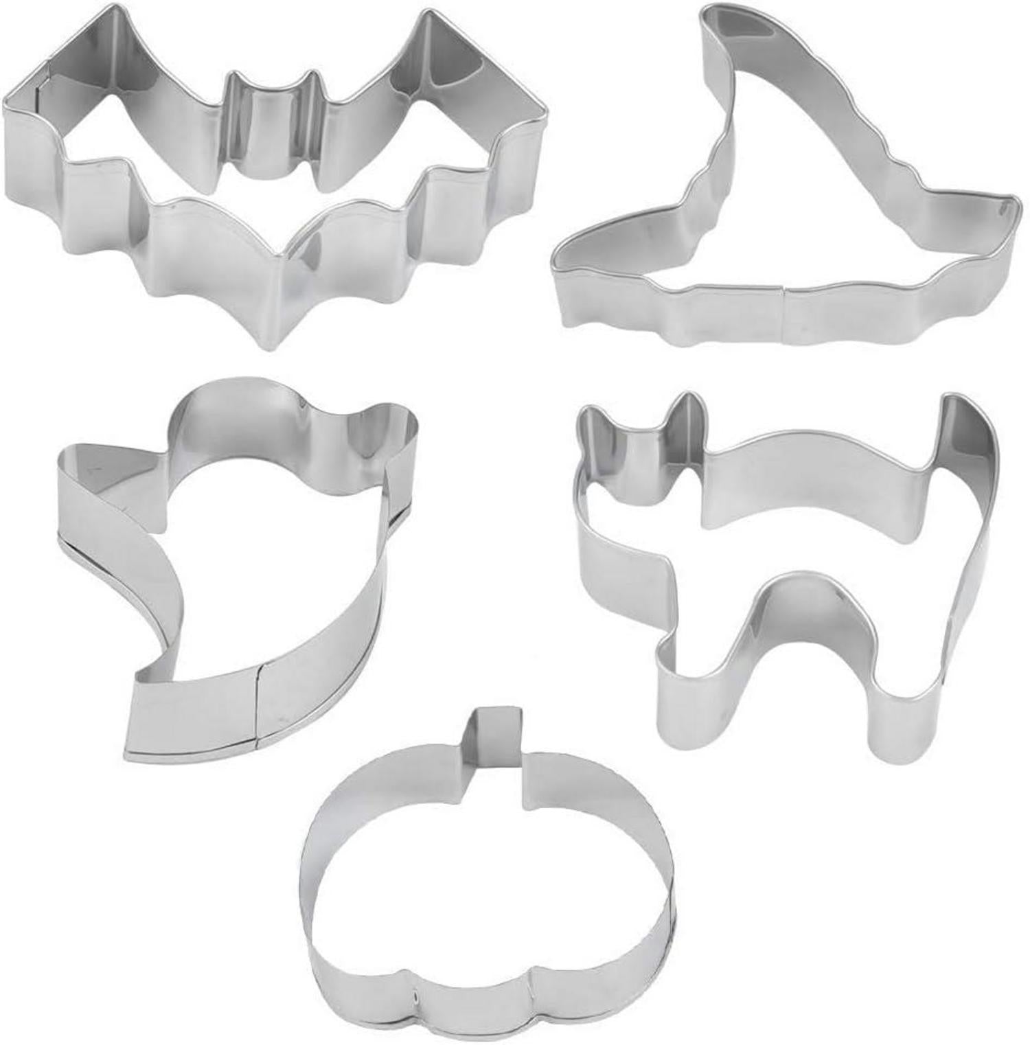 Halloween Ausstechformen Set Kürbis Katze Geist Hexenhut Fledermaus