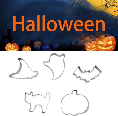Halloween Ausstechformen Set Kürbis Katze Geist Hexenhut