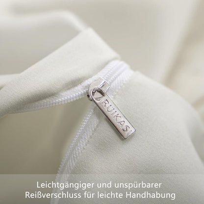 Bettwäsche-Set 200x220cm 3-teilig Beige Mikrofaser Oeko-Tex
