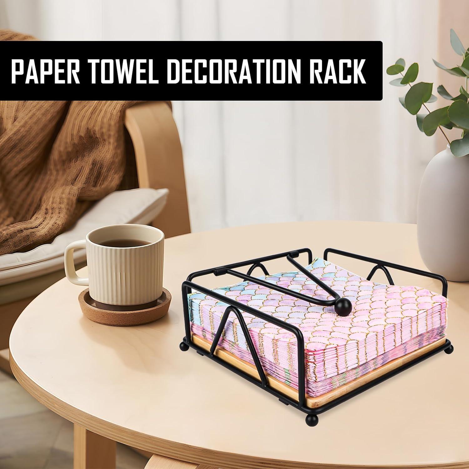 Serviettenhalter Schwarz Holz Spannarm Tisch Vintage Küche Restaurant