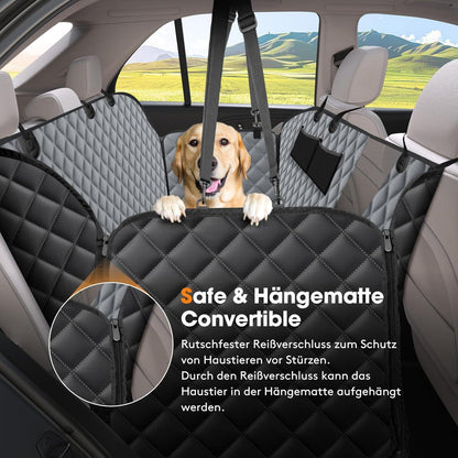 Hundedecke Auto Rückbank mit Seitenschutz & Sichtfenster