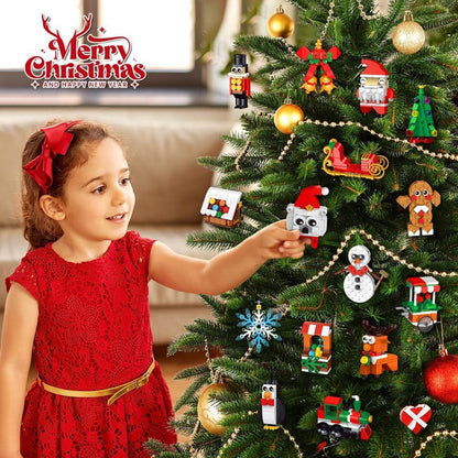 24er Pack Weihnachtsbaum Dekor Baukasten - Kinder