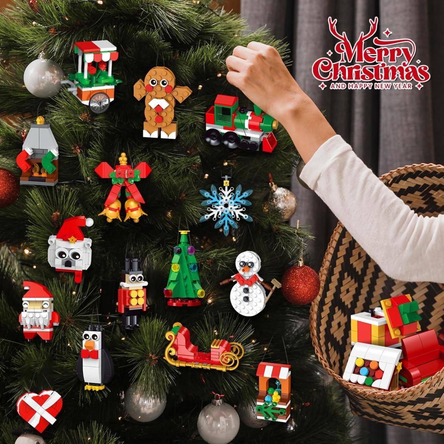 HOGOKIDS 24er Weihnachts Ornamente Baukasten Christbaumschmuck Deko Kinder