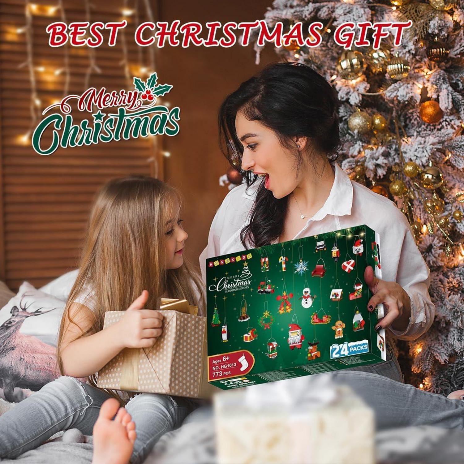 HOGOKIDS 24er Weihnachts Ornamente Baukasten Christbaumschmuck Deko Kinder