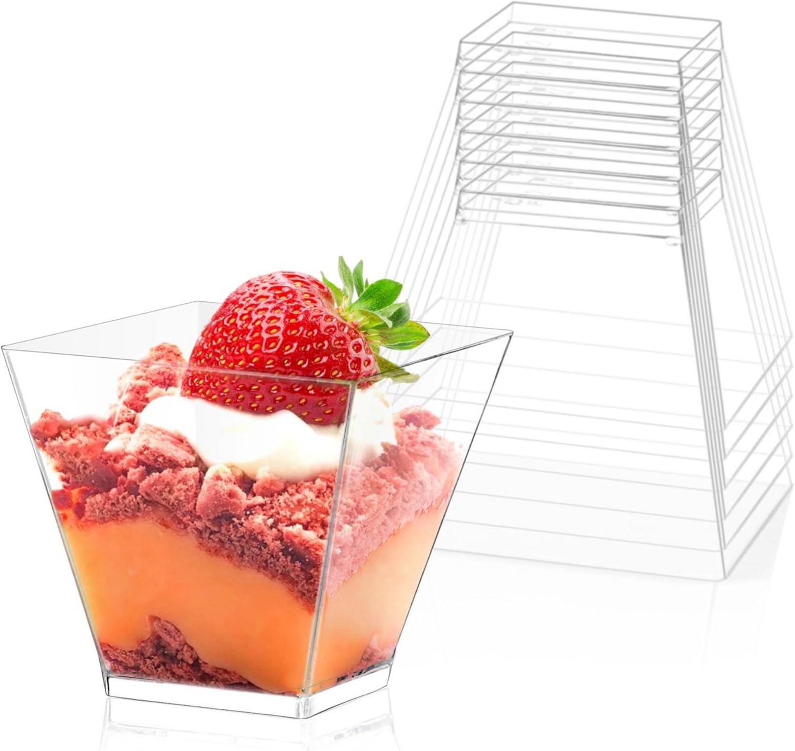 Dessertgläser Plastik Dessertschalen Party 30er Set