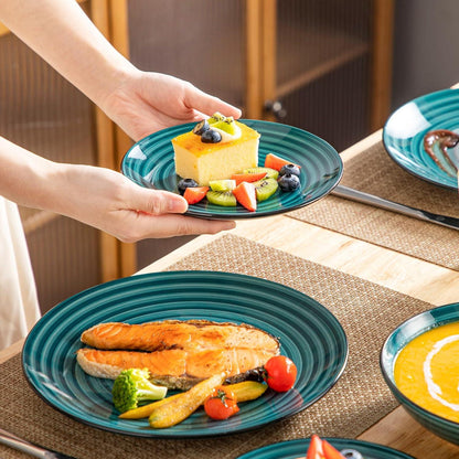 Tafelservice 6 Personen Steingut Bonbon 24tlg Geschirrset Grün