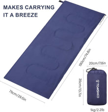 TOMSHOO Schlafsack Outdoor Ultraleicht Deckenschlafsack 4