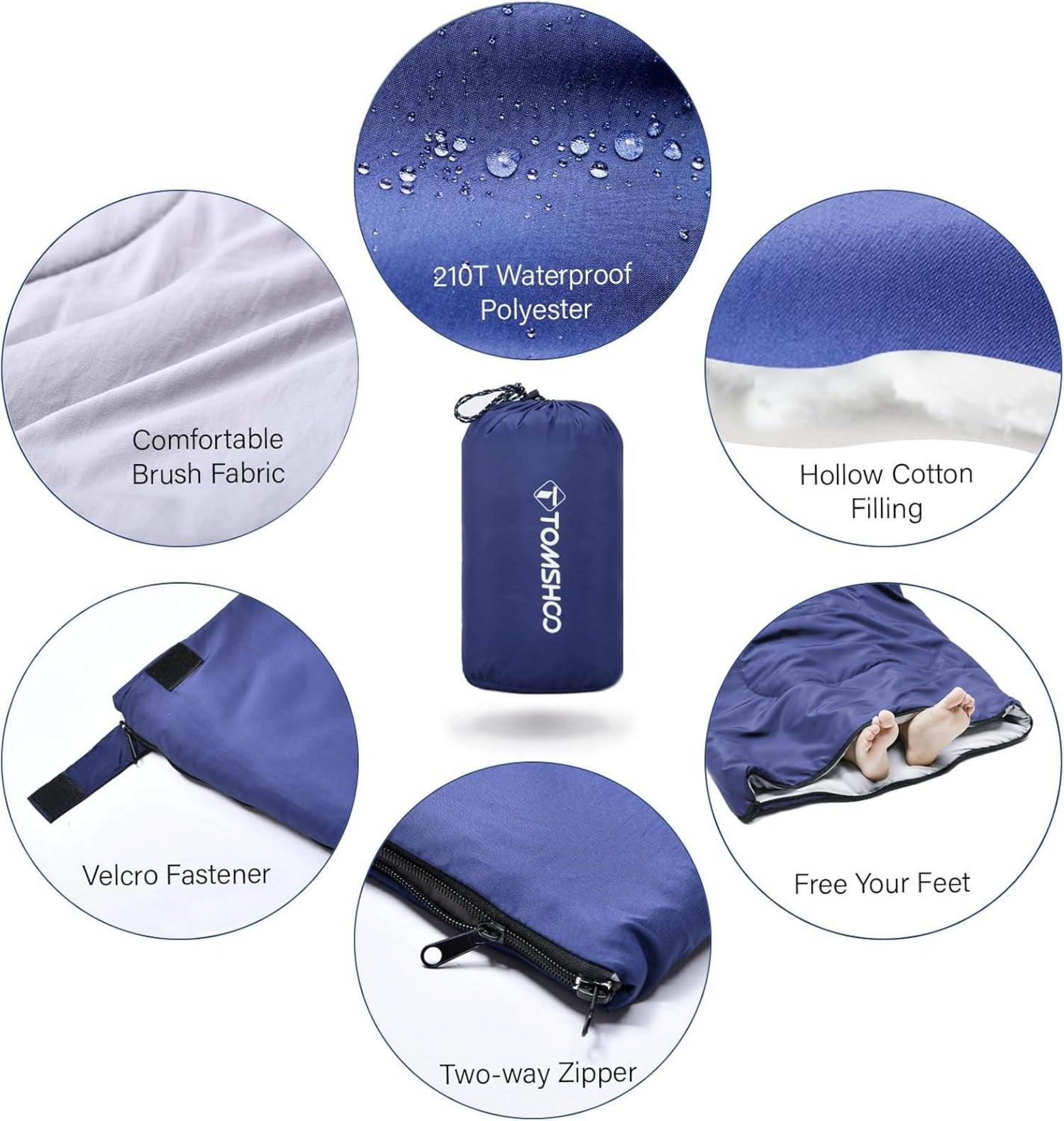 Schlafsack Ultraleicht Deckenschlafsack 4 Jahreszeiten Camping Wandern