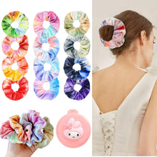 12er Set Haargummis Mädchen Scrunchies Samt Tie-dye Haarbänder