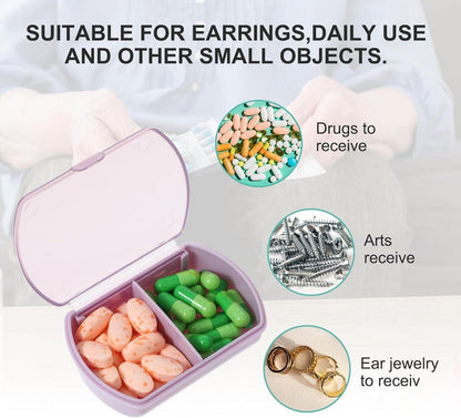 Pillenbox mit 2 Fächern Kunststoff Pillen-Organizer Tablettenbox