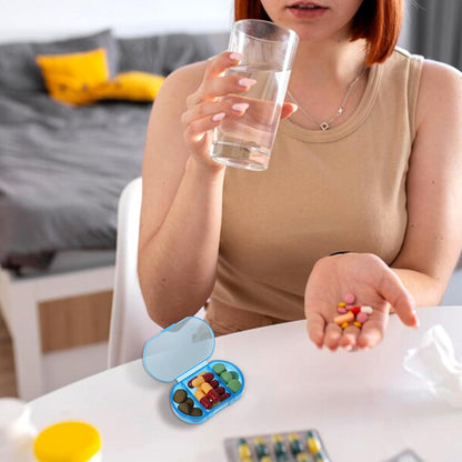 WLLHYF Pillendose 3 Fächer Kunststoff Organizer Tragbar Tablettenbox vitaminsicher