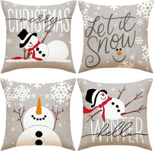 Weihnachtskissenbezug Weihnachtsdeko 4er Set Weihnachten 40x40 cm
