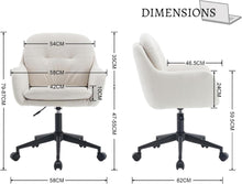Moderne Chenille Bürostuhl 360° Drehstuhl mit Armlehnen