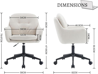 Moderne Chenille Bürostuhl 360° Drehstuhl mit Armlehnen