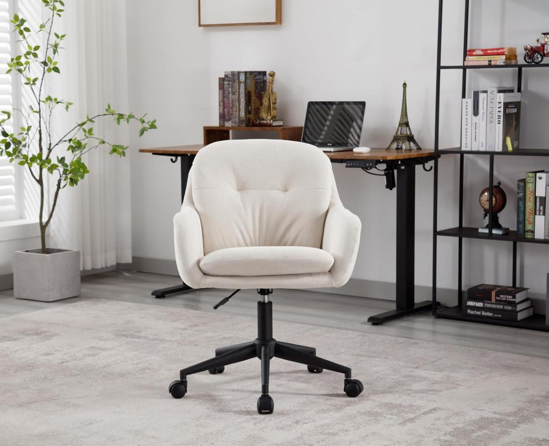 Moderne Chenille Bürostuhl 360° Drehstuhl mit Armlehnen