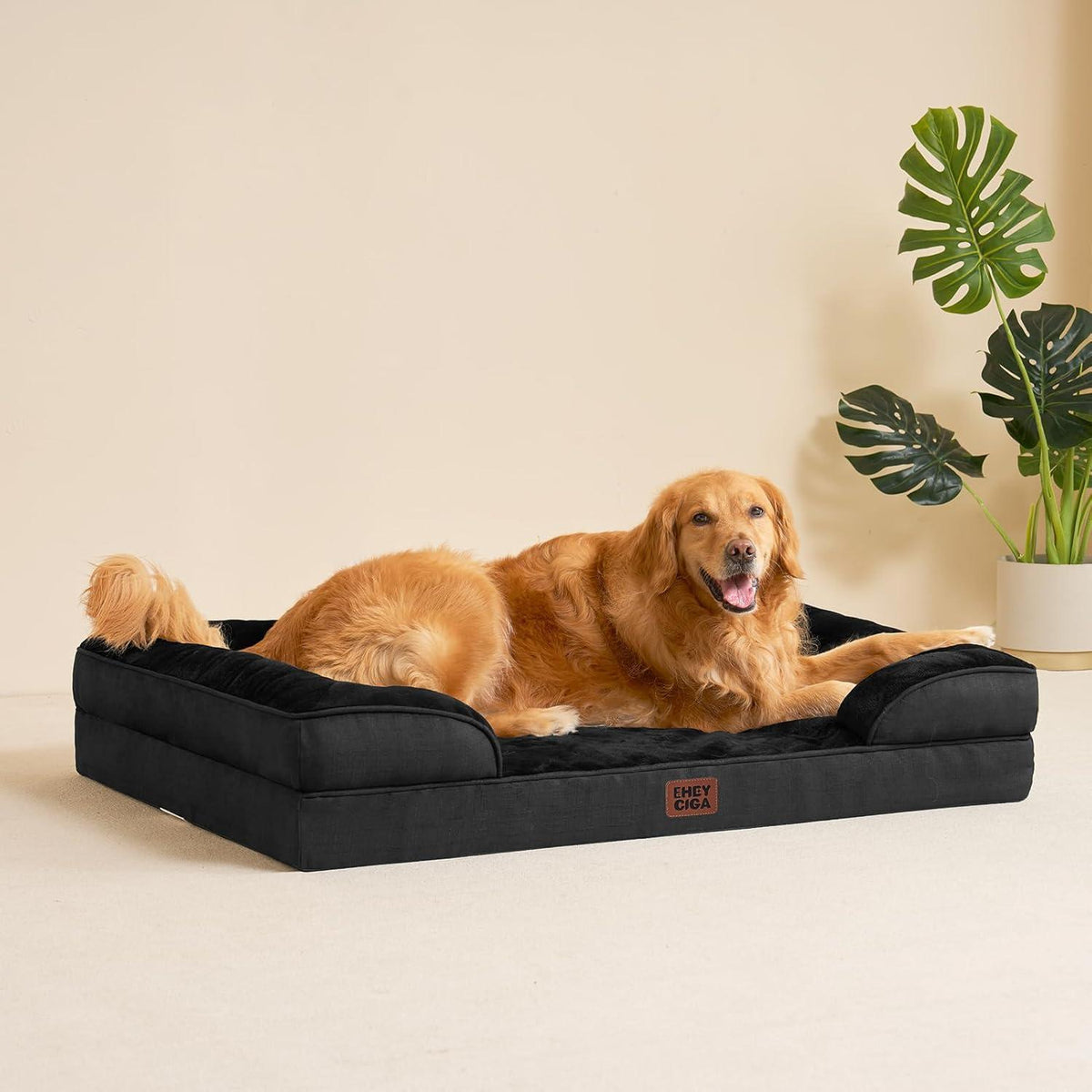 Orthopädisches Hundebett XXL mit Memory Foam, waschbar, wasserdicht