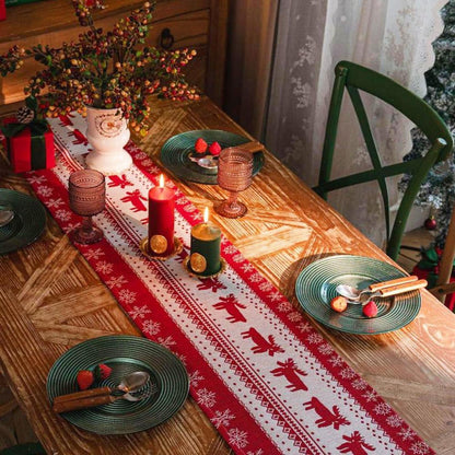 Weihnachtsdeko Innen 33×180cm Tischläufer Weihnachtstischläufer Festlich