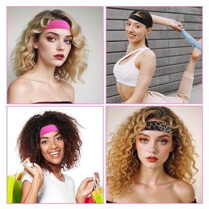 Elastisches Perückenband 3er Set verstellbar Grip Stirnband Sport Wig Headband
