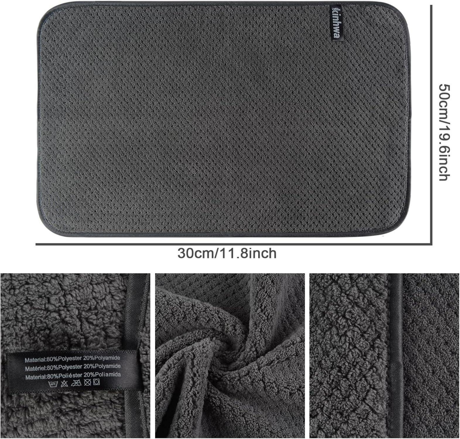 Mikrofaser Gästehandtücher 30x50cm 6er Pack Dunkelgrau