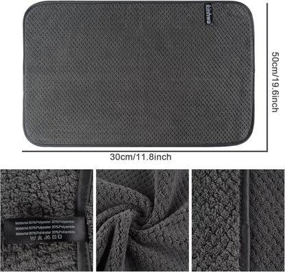 Mikrofaser Gästehandtücher 30x50cm 6er Pack Dunkelgrau