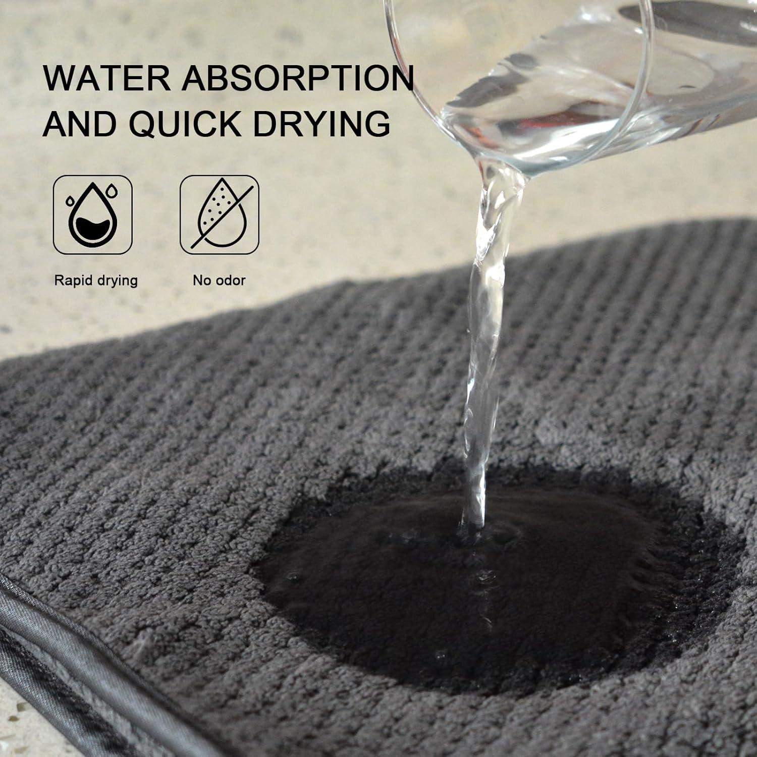 Microfaser Gästehandtücher 30x50cm, Saugstark, Weich, Schnelltrocknend, 6er Pack Grau