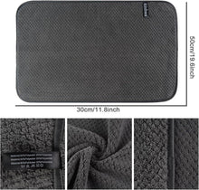 10er Pack Mikrofaser Gästehandtücher 30x50cm Dunkelgrau mit
