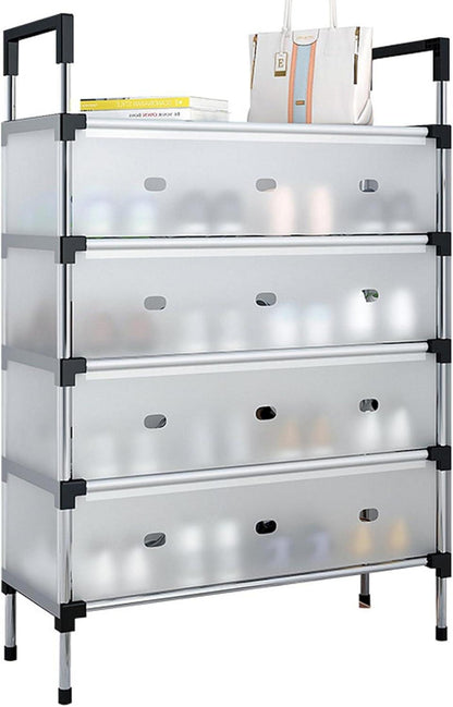 5-Tier Schuhregal Weiß Platzsparend Eingangsbereich Flur 66x29x94CM
