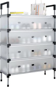 5-Tier Schuhregal Weiß Platzsparend Eingangsbereich Flur 66x29x94CM