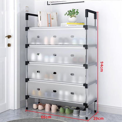 5-Tier Schuhregal Weiß Platzsparend Eingangsbereich Flur 66x29x94CM
