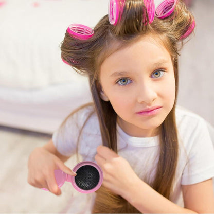 Mini Haarbürste Set Klappbar mit Spiegel, Reisebürste für Locken Glätten