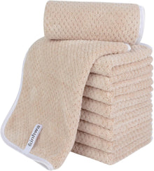 Guest Towels Microfiber Pack of 10 Soft Absorbent 30x50cm Brown