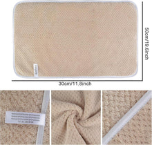 10er Pack Mikrofaser Gästehandtücher 30x50cm Hellbraun