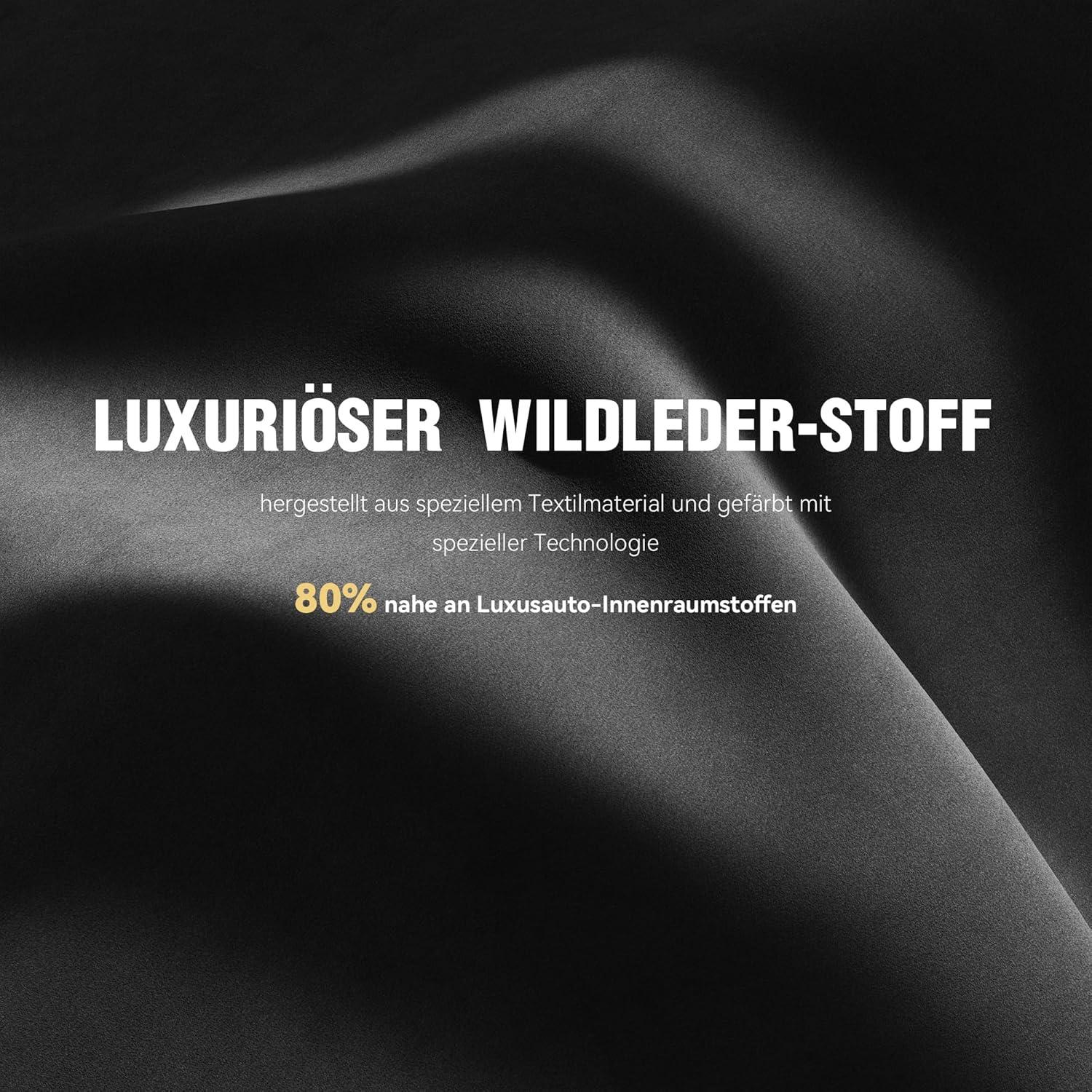 Ergonomischer Massage Gaming Stuhl mit Wildleder 90-165° - Grau