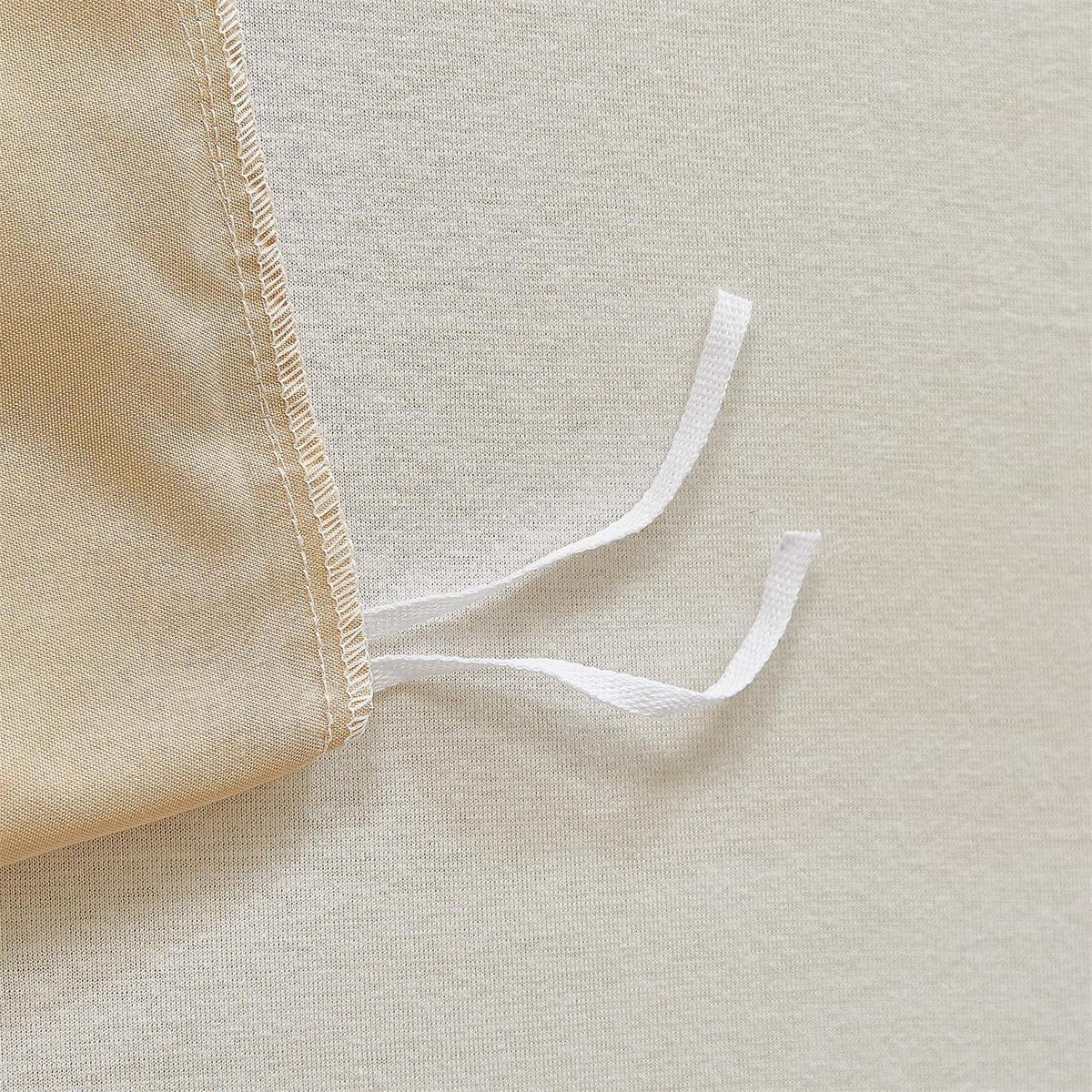 Seersucker Bettwäsche 135x200 - Beige Weiß 4-teilig