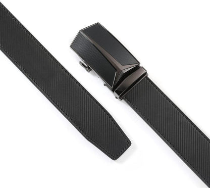Automatik Ledergürtel Herren 35mm ohne Löcher Business Anzug Schwarz