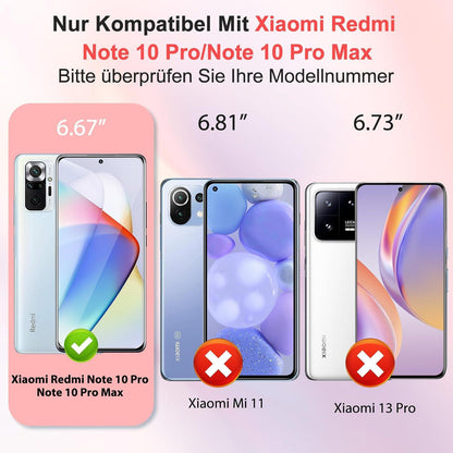 Panzerfolie Xiaomi Redmi Note 10 Pro Schutzglas 9H Härte HD