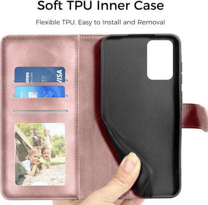 Samsung Galaxy A52S 5G/A52 4G Lederhülle Flip Case Magnet Ständer Rosa