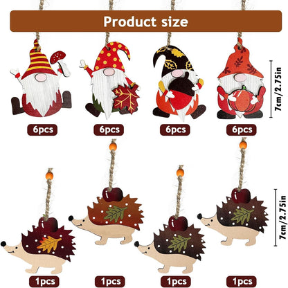 Herbst Deko Set Holz Hänger 28er Igel Erntedankfest Fenster
