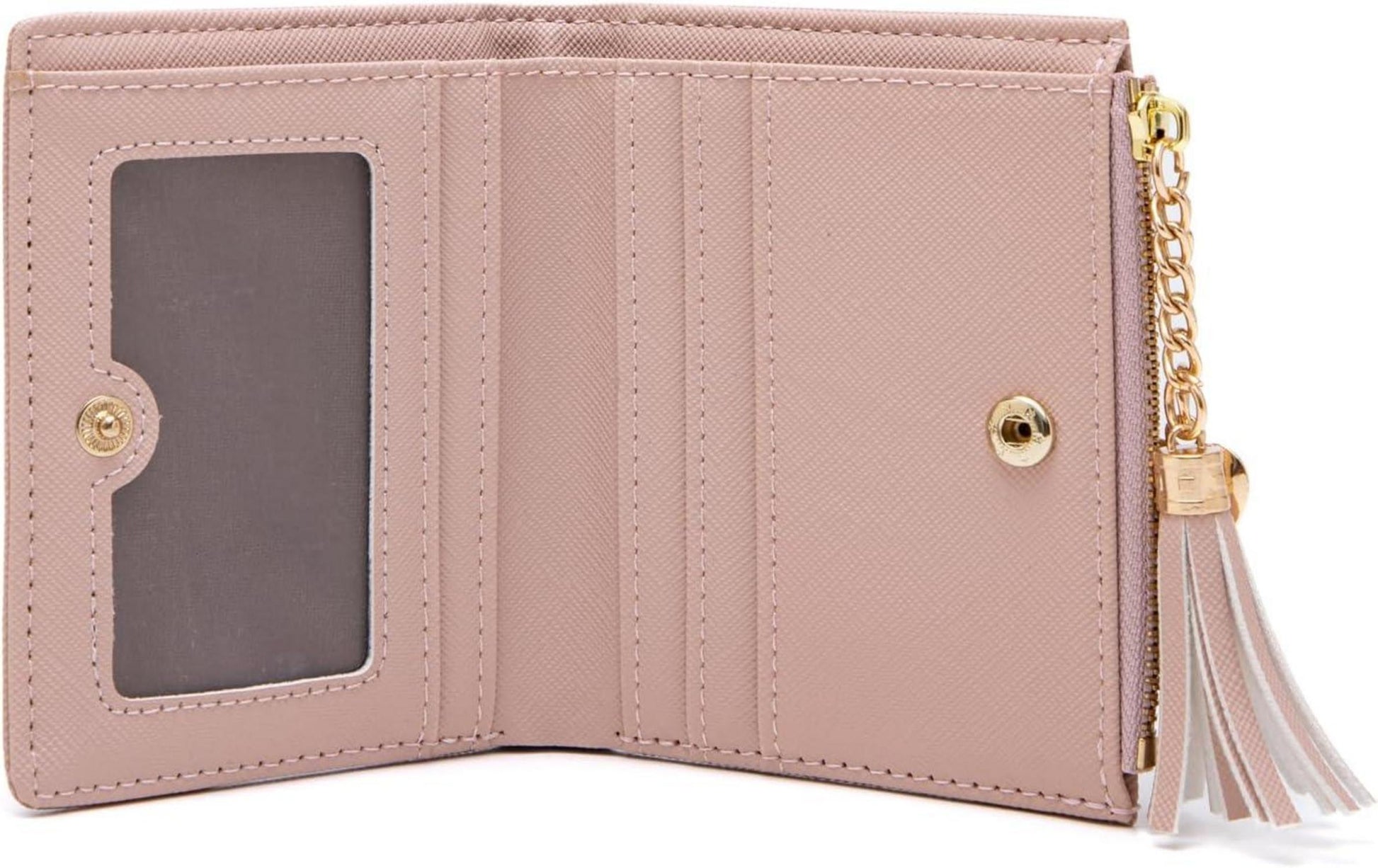 CHAOFANXI Damen Geldbörse Leder Mini Portemonnaie Rosa