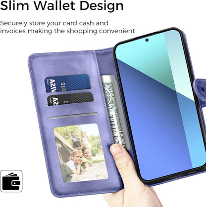 Xiaomi Redmi Note 13 4G Handyhülle PU Leder Flip Wallet Case