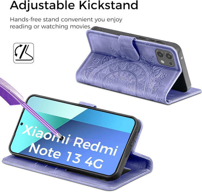 Handyhülle Xiaomi Redmi Note 13 4G Flip Wallet Cover Lila