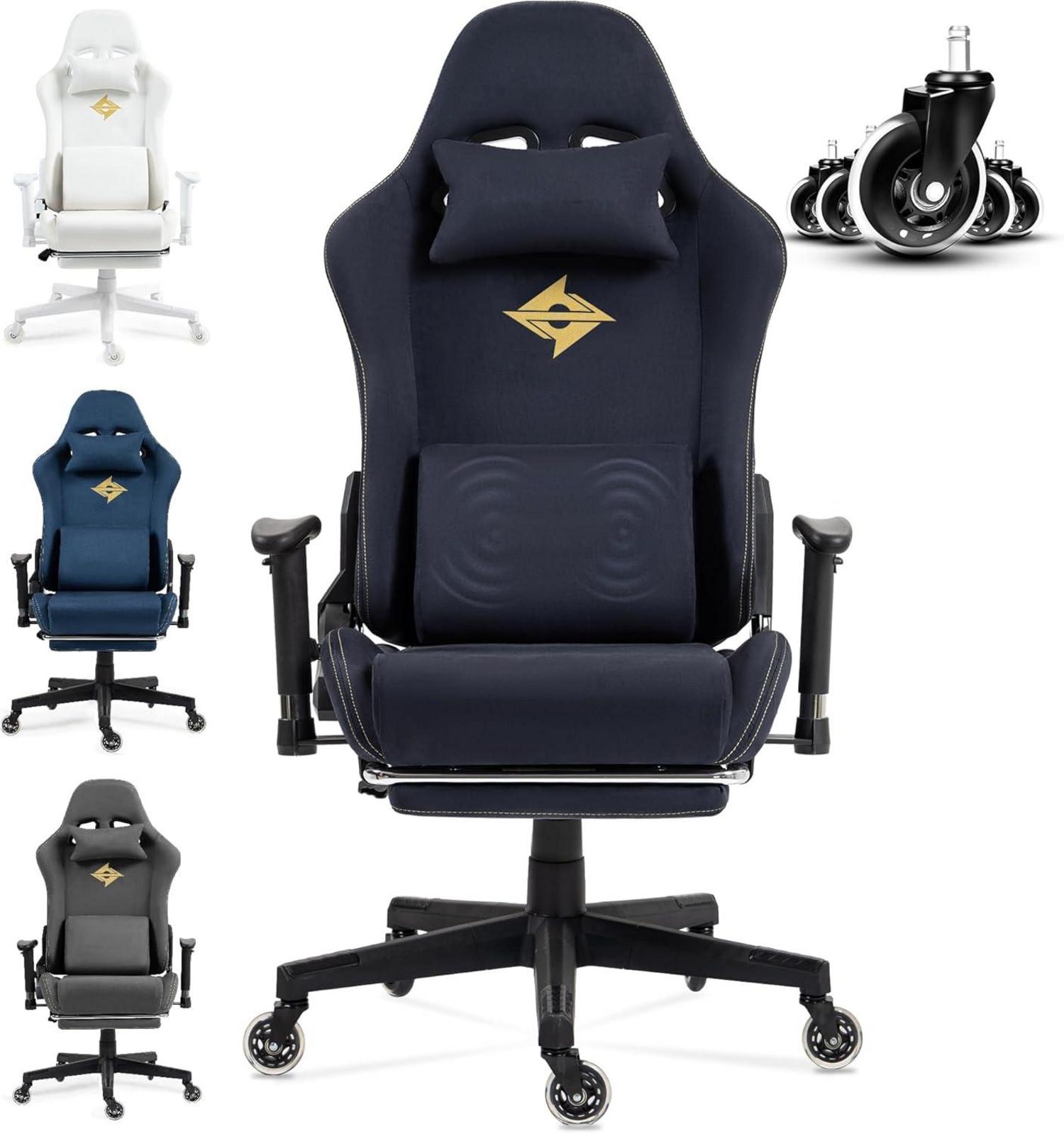 Ergonomischer Massage Gaming Stuhl mit Wildlederstoff
