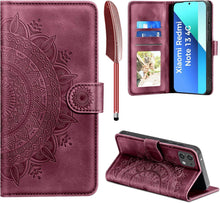 Handyhülle für Xiaomi Redmi Note 13 4G Flip Wallet Weinrot