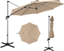 Sonnenschirm Ø325cm Ampelschirm mit verstellbarem Winkel und