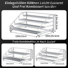 4 Etagen Gewürzregal stehend ohne Bohren silber grau Metall