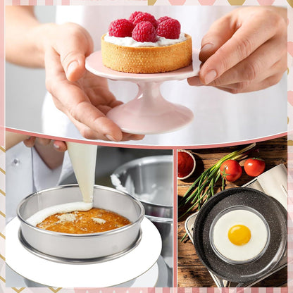 Crumpet Ringe 10cm 8 Stück Backringe Tortenring Edelstahl Muffinringe